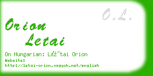 orion letai business card